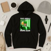 Funny Make America Drunk Again Trump Patricks Day Hoodie thumb 3