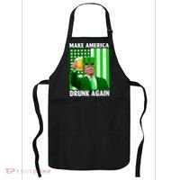 Funny Make America Drunk Again Trump Patricks Day Apron thumb 0