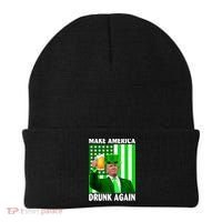 Funny Make America Drunk Again Trump Patricks Day Beanie thumb 0