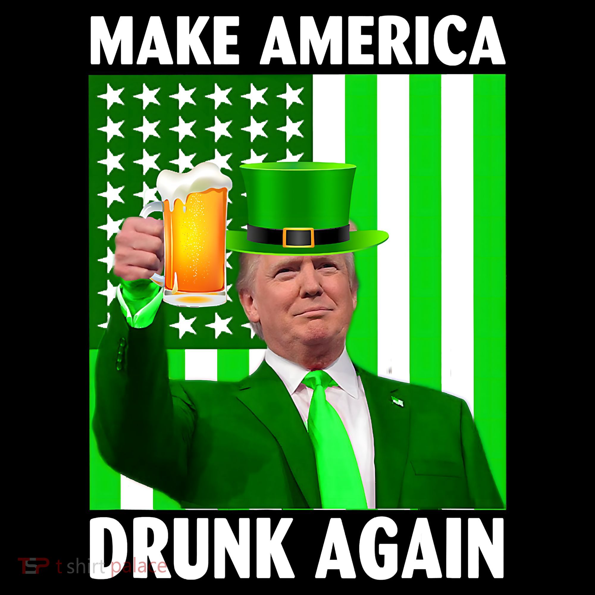 Funny Make America Drunk Again Trump Patricks Day Women's Hoodie