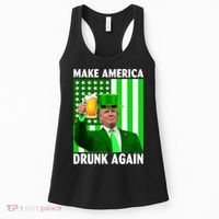 Funny Make America Drunk Again Trump Patricks Day Women's Tank Top thumb 0