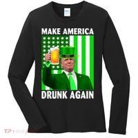 Funny Make America Drunk Again Trump Patricks Day Women's Long Sleeve Shirt thumb 0