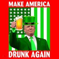 Funny Make America Drunk Again Trump Patricks Day Santa Hat thumb 1
