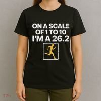 Funny Marathon Art Women Marathon Finisher 26.2 Running T-Shirt thumb 4