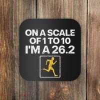 Funny Marathon Art Women Marathon Finisher 26.2 Running Coaster thumb 0