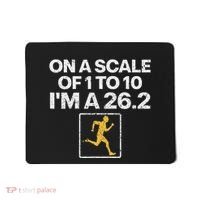 Funny Marathon Art Women Marathon Finisher 26.2 Running Mousepad thumb 0