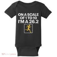 Funny Marathon Art Women Marathon Finisher 26.2 Running Baby Bodysuit thumb 0