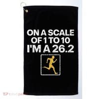 Funny Marathon Art Women Marathon Finisher 26.2 Running Golf Towel thumb 0