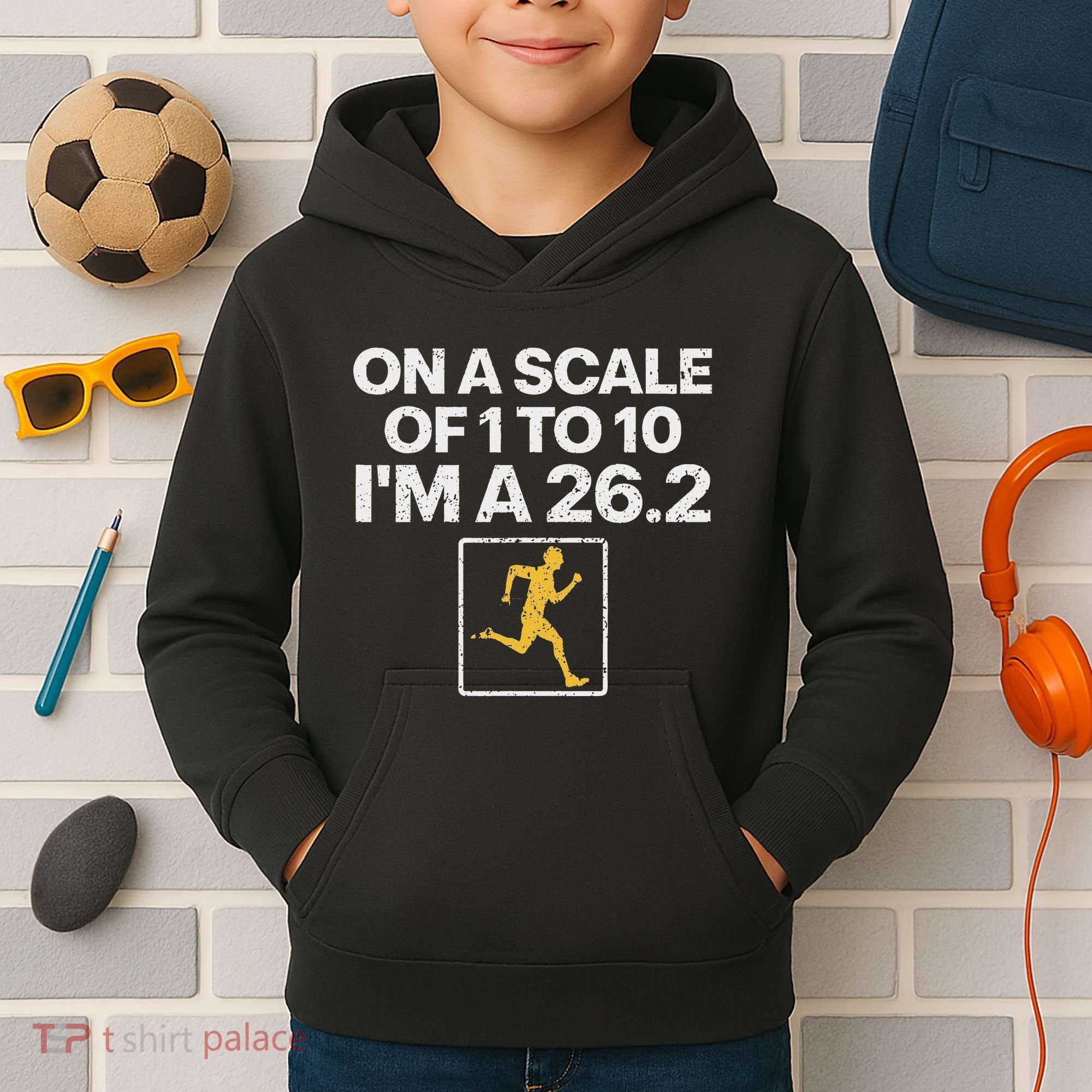 Funny Marathon Art Women Marathon Finisher 26.2 Running Kids Hoodie