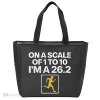 Funny Marathon Art Women Marathon Finisher 26.2 Running Tote Bag thumb 0