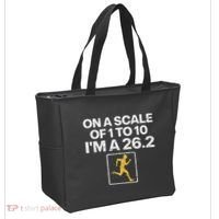 Funny Marathon Art Women Marathon Finisher 26.2 Running Tote Bag thumb 2