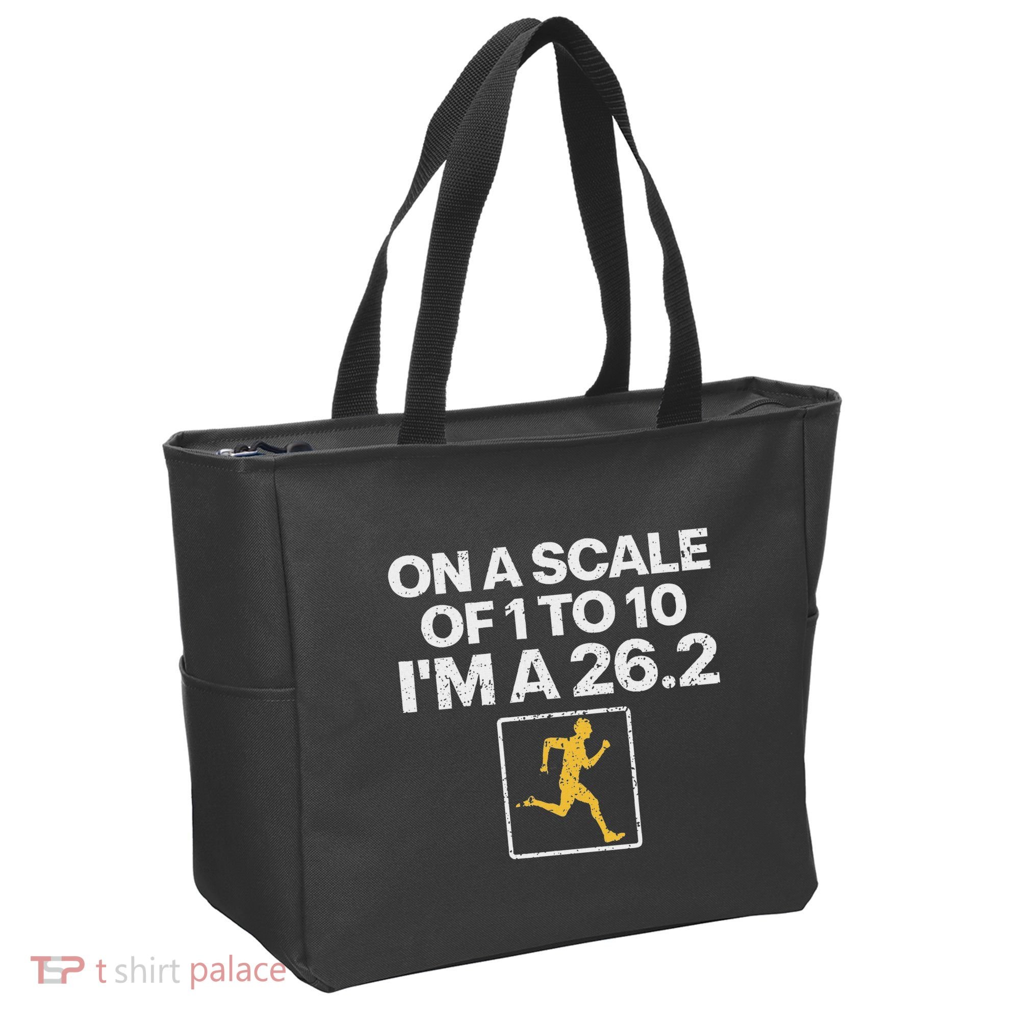 Funny Marathon Art Women Marathon Finisher 26.2 Running Tote Bag