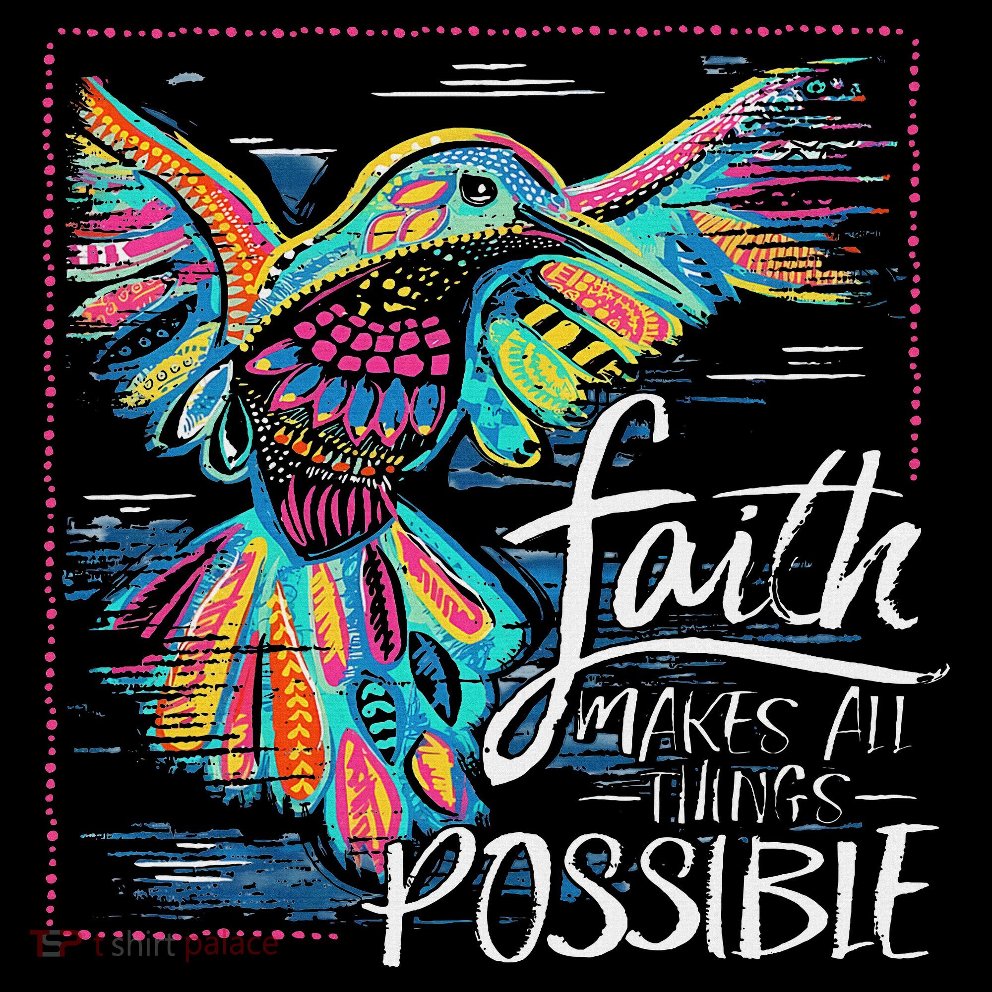 Faith Make All Things Are Possible Hummingbird Christian Women's Hoodie