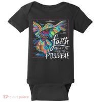 Faith Make All Things Are Possible Hummingbird Christian Baby Bodysuit thumb 0