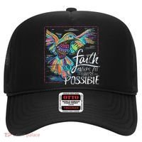 Faith Make All Things Are Possible Hummingbird Christian Hat thumb 0