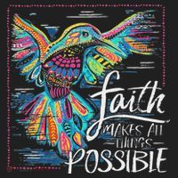 Faith Make All Things Are Possible Hummingbird Christian Hat thumb 2