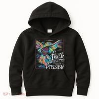 Faith Make All Things Are Possible Hummingbird Christian Kids Hoodie thumb 0