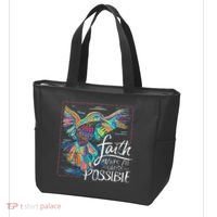 Faith Make All Things Are Possible Hummingbird Christian Tote Bag thumb 3