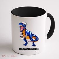 Funny Medical Assistant Life Cma Dinosaur Trex Scrub Coffee Gift Coffee Mug thumb 1