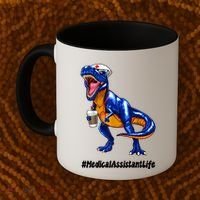 Funny Medical Assistant Life Cma Dinosaur Trex Scrub Coffee Gift Coffee Mug thumb 2