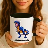 Funny Medical Assistant Life Cma Dinosaur Trex Scrub Coffee Gift Coffee Mug thumb 3