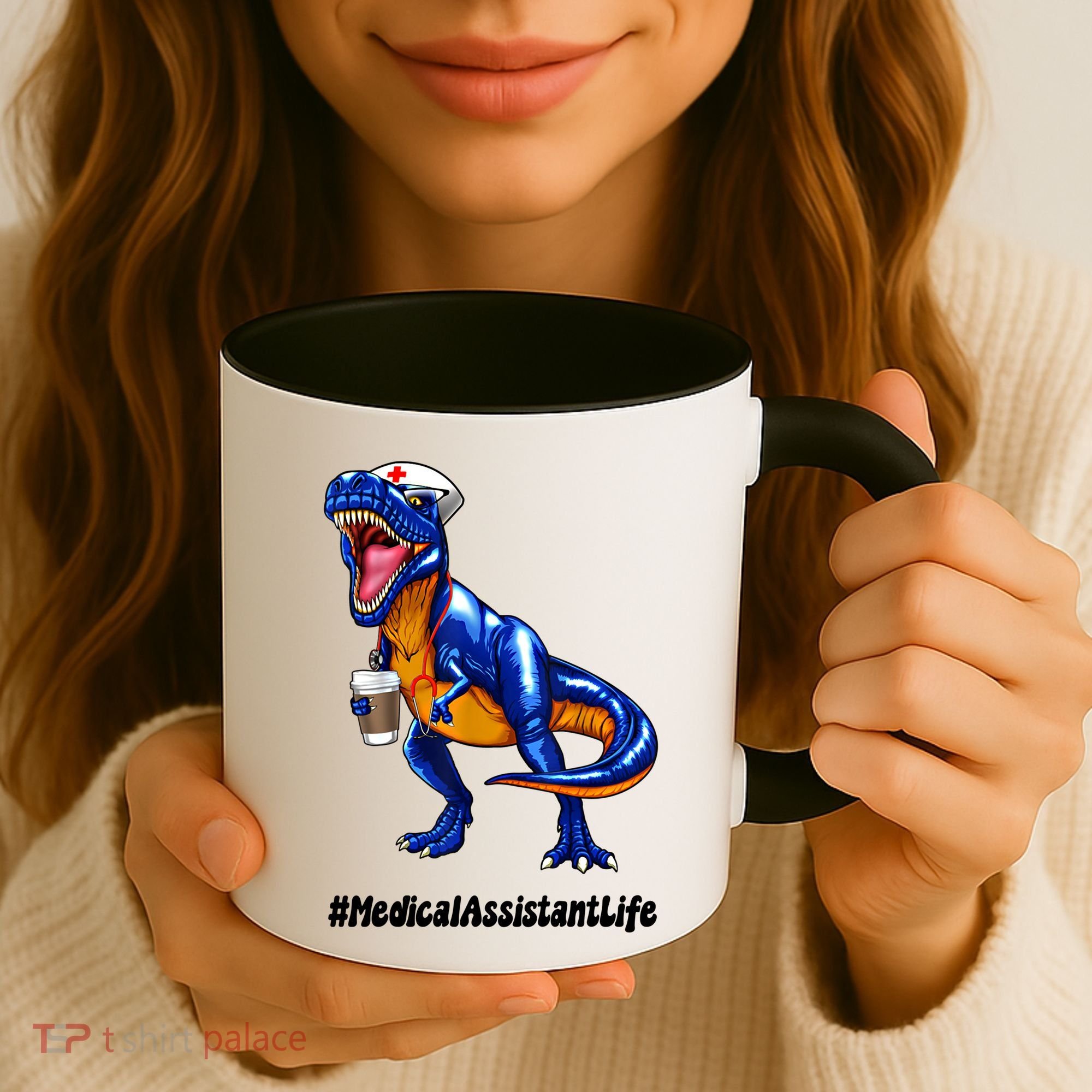 Funny Medical Assistant Life Cma Dinosaur Trex Scrub Coffee Gift Coffee Mug
