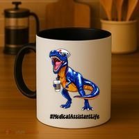 Funny Medical Assistant Life Cma Dinosaur Trex Scrub Coffee Gift Coffee Mug thumb 4