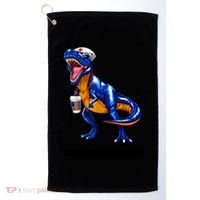 Funny Medical Assistant Life Cma Dinosaur Trex Scrub Coffee Gift Golf Towel thumb 0