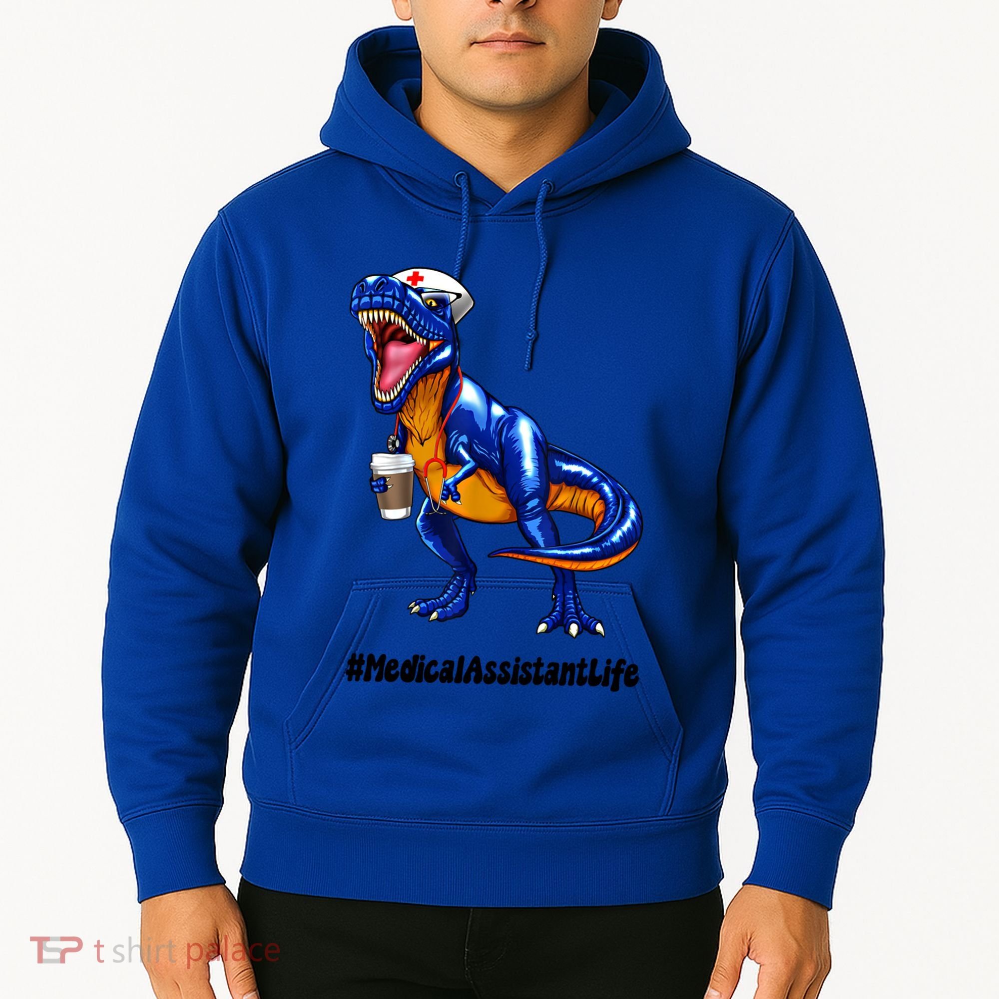 Funny Medical Assistant Life Cma Dinosaur Trex Scrub Coffee Gift Hoodie