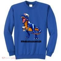 Funny Medical Assistant Life Cma Dinosaur Trex Scrub Coffee Gift Sweatshirt thumb 0