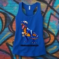 Funny Medical Assistant Life Cma Dinosaur Trex Scrub Coffee Gift Women's Tank Top thumb 3