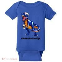 Funny Medical Assistant Life Cma Dinosaur Trex Scrub Coffee Gift Baby Bodysuit thumb 0