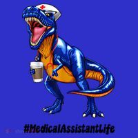 Funny Medical Assistant Life Cma Dinosaur Trex Scrub Coffee Gift Baby Bodysuit thumb 2