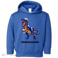 Funny Medical Assistant Life Cma Dinosaur Trex Scrub Coffee Gift Toddler Hoodie thumb 0