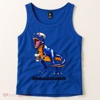 Funny Medical Assistant Life Cma Dinosaur Trex Scrub Coffee Gift Tank Top thumb 2