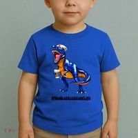 Funny Medical Assistant Life Cma Dinosaur Trex Scrub Coffee Gift Toddler T-Shirt thumb 2
