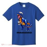 Funny Medical Assistant Life Cma Dinosaur Trex Scrub Coffee Gift Kids T-Shirt thumb 0