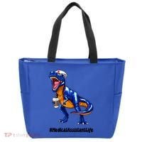 Funny Medical Assistant Life Cma Dinosaur Trex Scrub Coffee Gift Tote Bag thumb 0