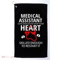 Funny Medical Assistant Pcp Health Care Gift Golf Towel thumb 0