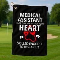 Funny Medical Assistant Pcp Health Care Gift Golf Towel thumb 1