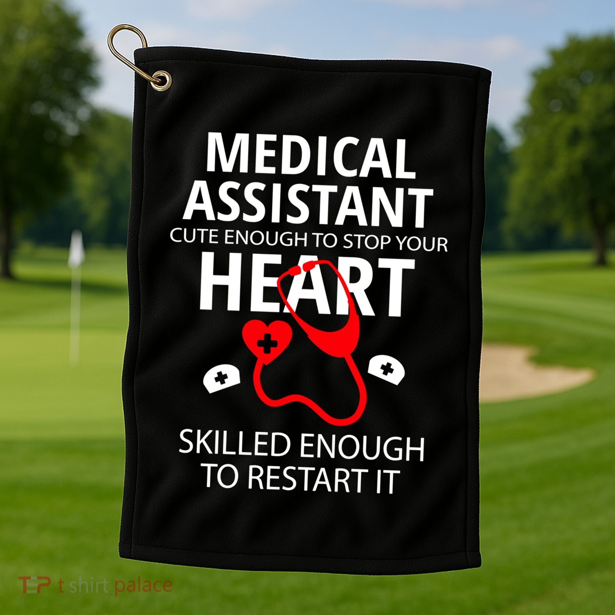 Funny Medical Assistant Pcp Health Care Gift Golf Towel