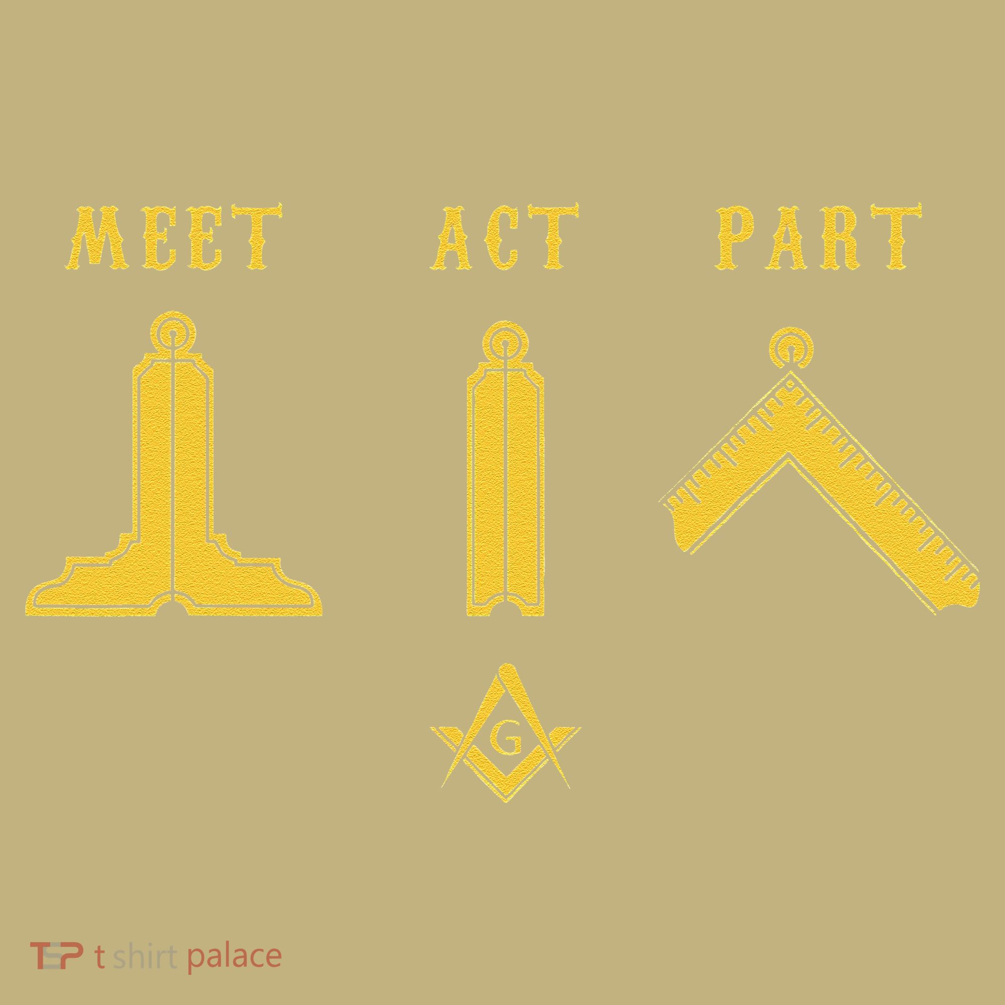 Freemason Meet Act And Part Mason Masonic Fathers Day Gift Polo