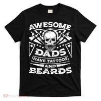 Funny Mens Awesome Dads Have Tattoos And Beards Gift T-Shirt thumb 0