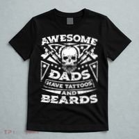 Funny Mens Awesome Dads Have Tattoos And Beards Gift T-Shirt thumb 5