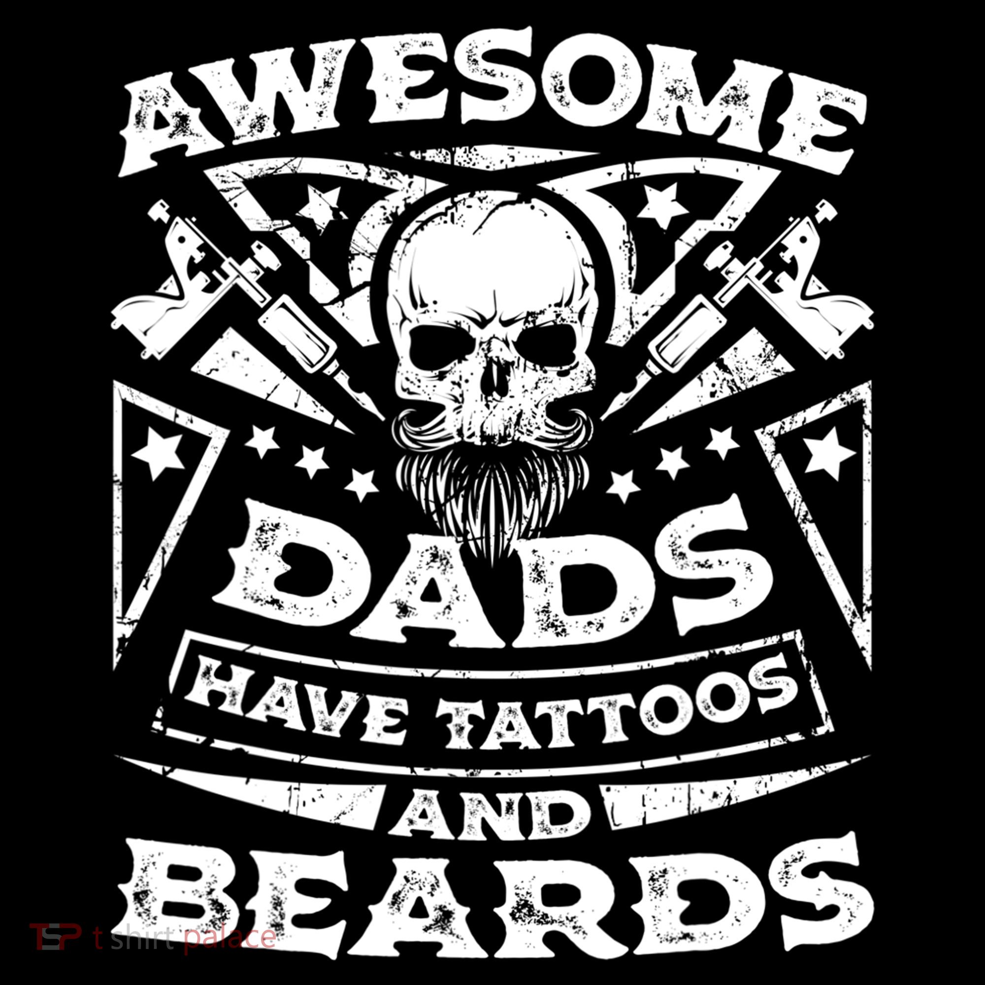 Funny Mens Awesome Dads Have Tattoos And Beards Gift Mousepad
