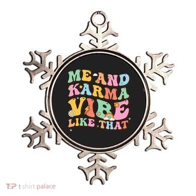 Funny Me And Karma Vibe Like That Groovy Lover Hippie Boho Ornament