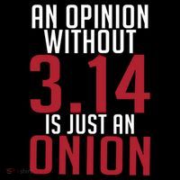 Funny Math An Opinion Without 3 14 Just Onion Pi Day Gift Ornament thumb 1