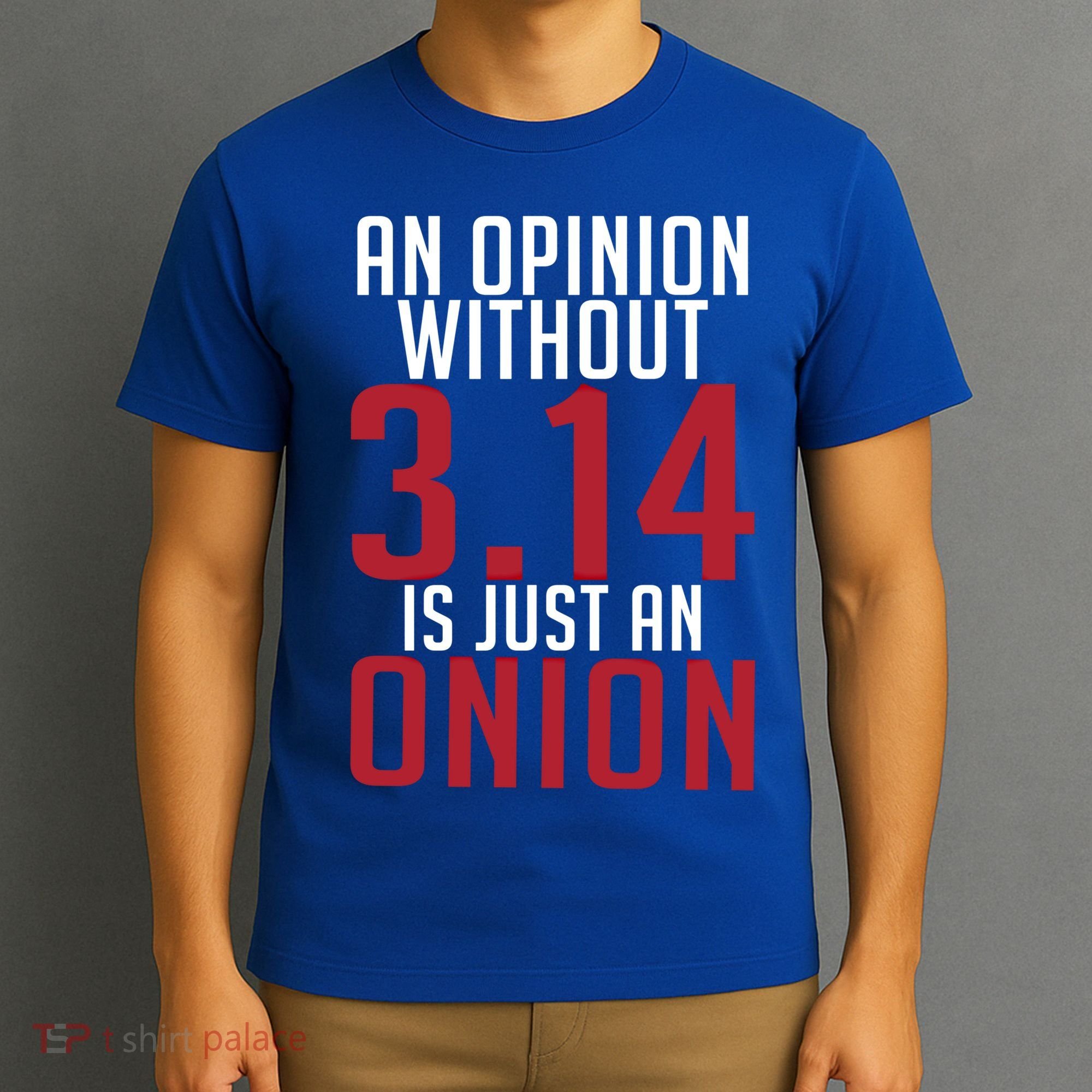 Funny Math An Opinion Without 3 14 Just Onion Pi Day Gift T-Shirt