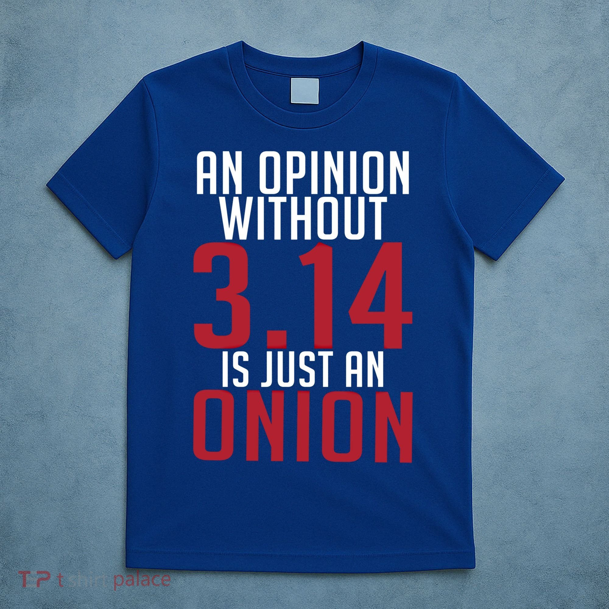 Funny Math An Opinion Without 3 14 Just Onion Pi Day Gift T-Shirt