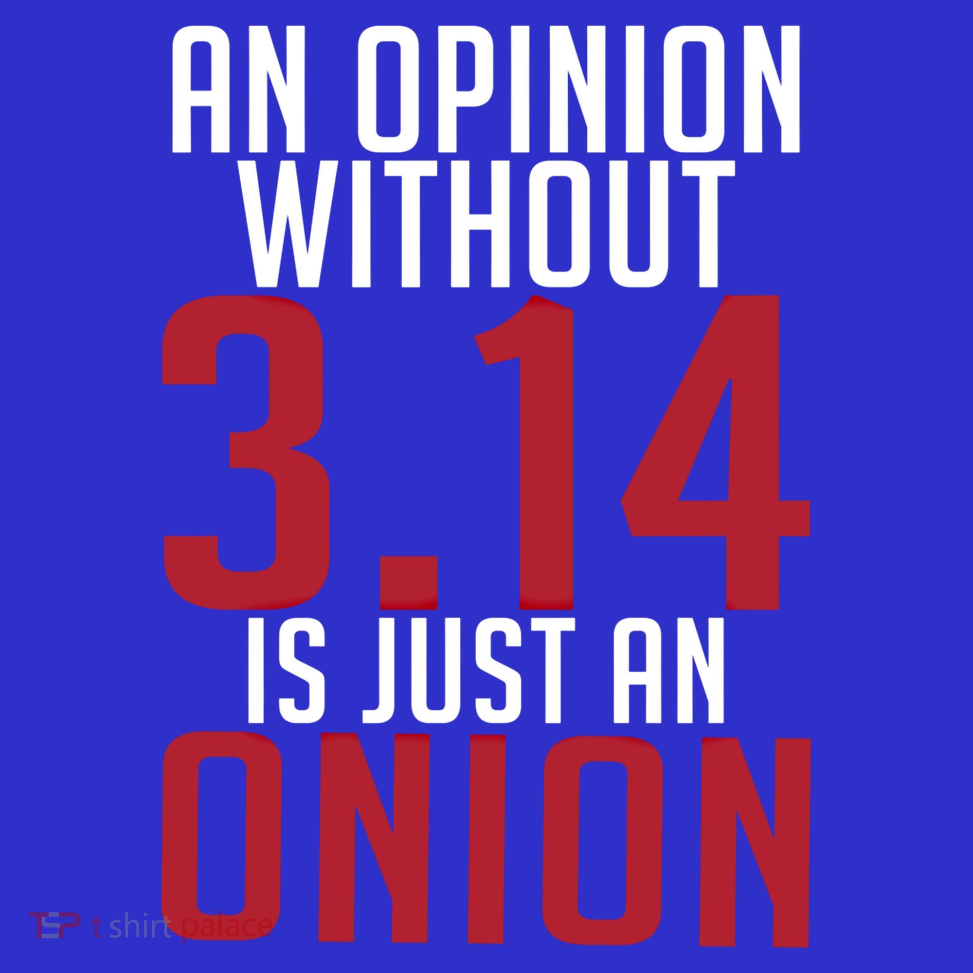 Funny Math An Opinion Without 3 14 Just Onion Pi Day Gift Polo